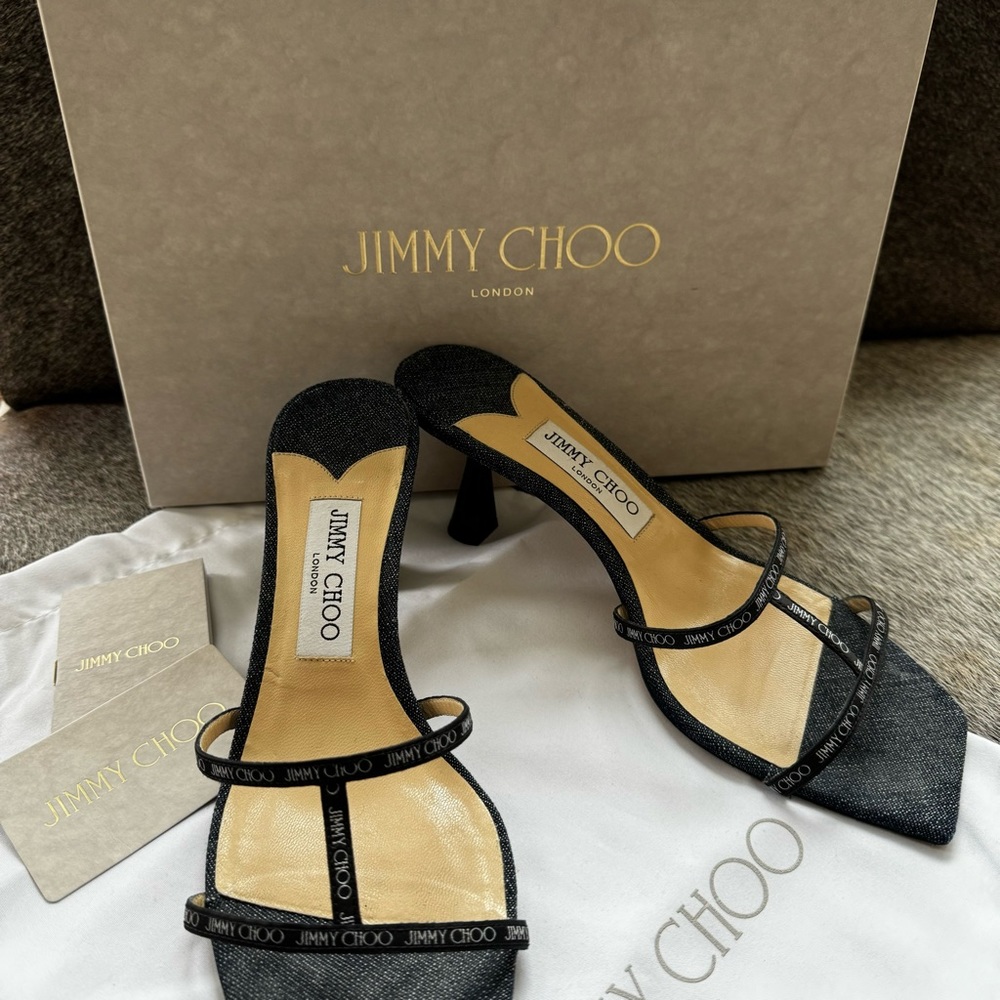 Jimmy Choo Ria 65 Logo Sandals